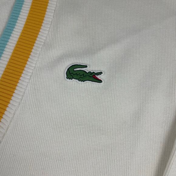 Lacoste Women's Low V-Neck Loose Fit Sweater, Size L - Picture 8 of 11